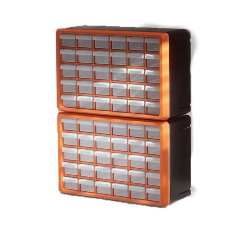 Drawer type parts box, A930OG, 30 compartments, orange and black, length 14.17 inch, width 9.45 inch, height 7.09 inch