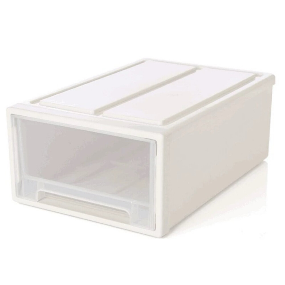 Drawer type storage cabinet, HKCL 72 series, transparent, capacity 38 liter, length 18.11 inch, width 17.32 inch, height 7.48 inch