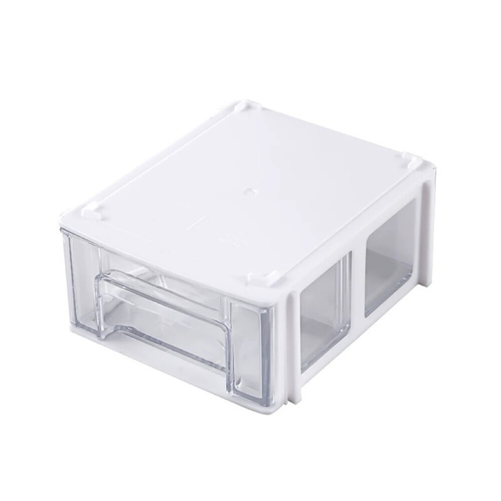 Drawer type storage box, KY 1, length 5.51 inch, width 3.62 inch, height 1.73 inch, transparent