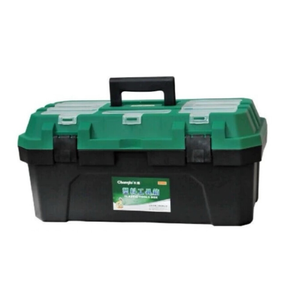 Plastic toolbox, model 710502, 17 inch, length 15.75 inch, width 7.87 inch, height 7.87 inch