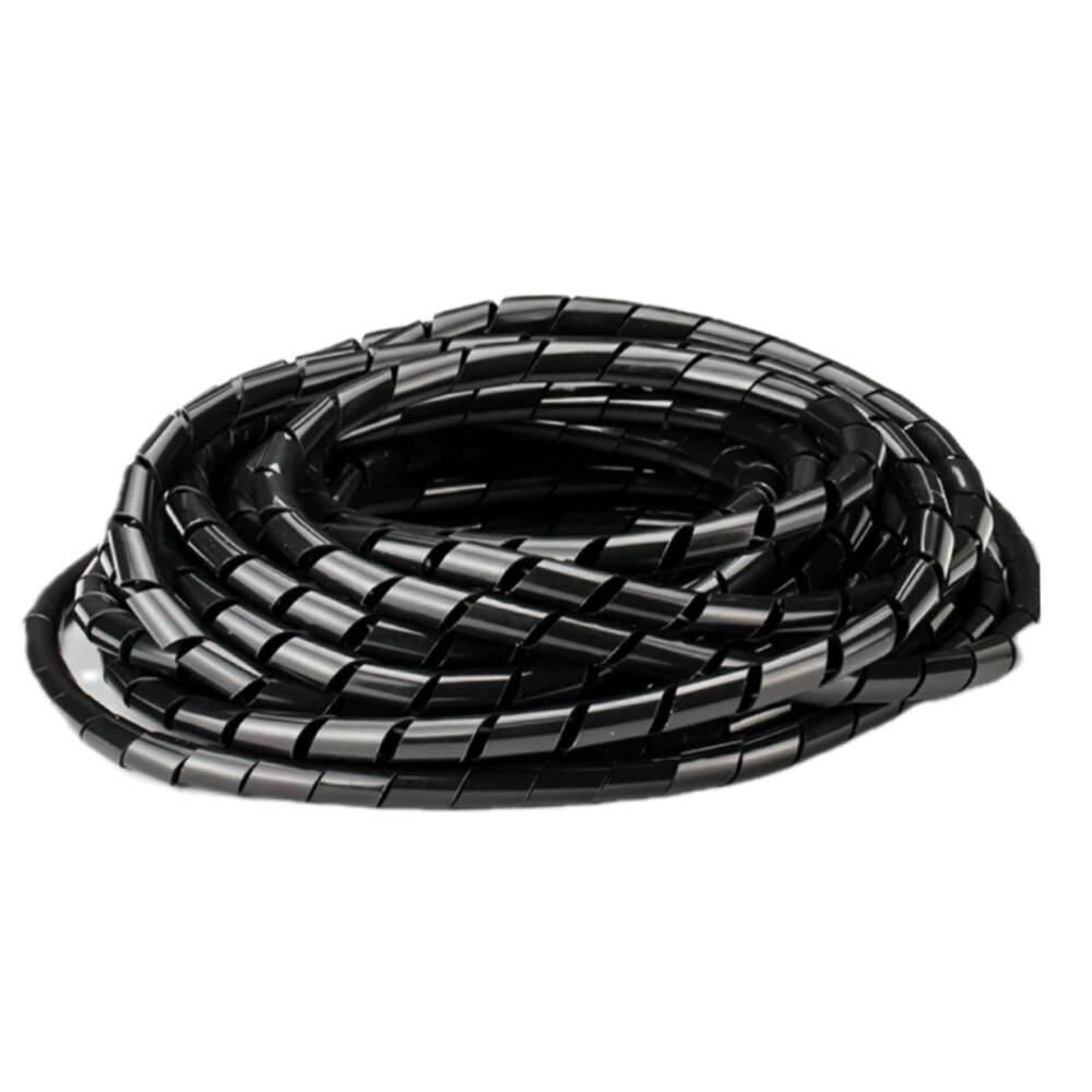 Spiral wrap tube protective sleeve cable organizer, black, diameter 0.79 inch, length 6.56 foot