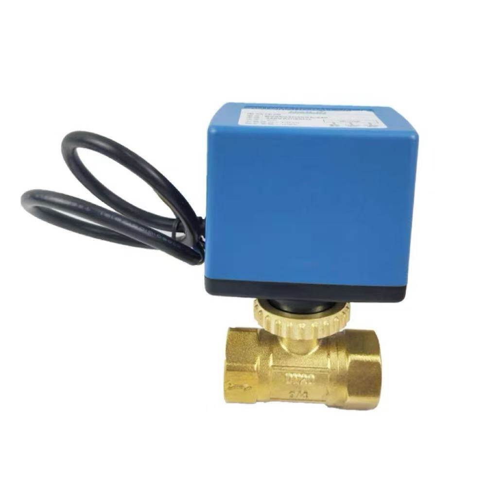 Two Wire Normally Closed Brass Electric Ball Valve, DN32, 1.26 in Nominal Diameter, DC 24 V, NPT Internal Thread