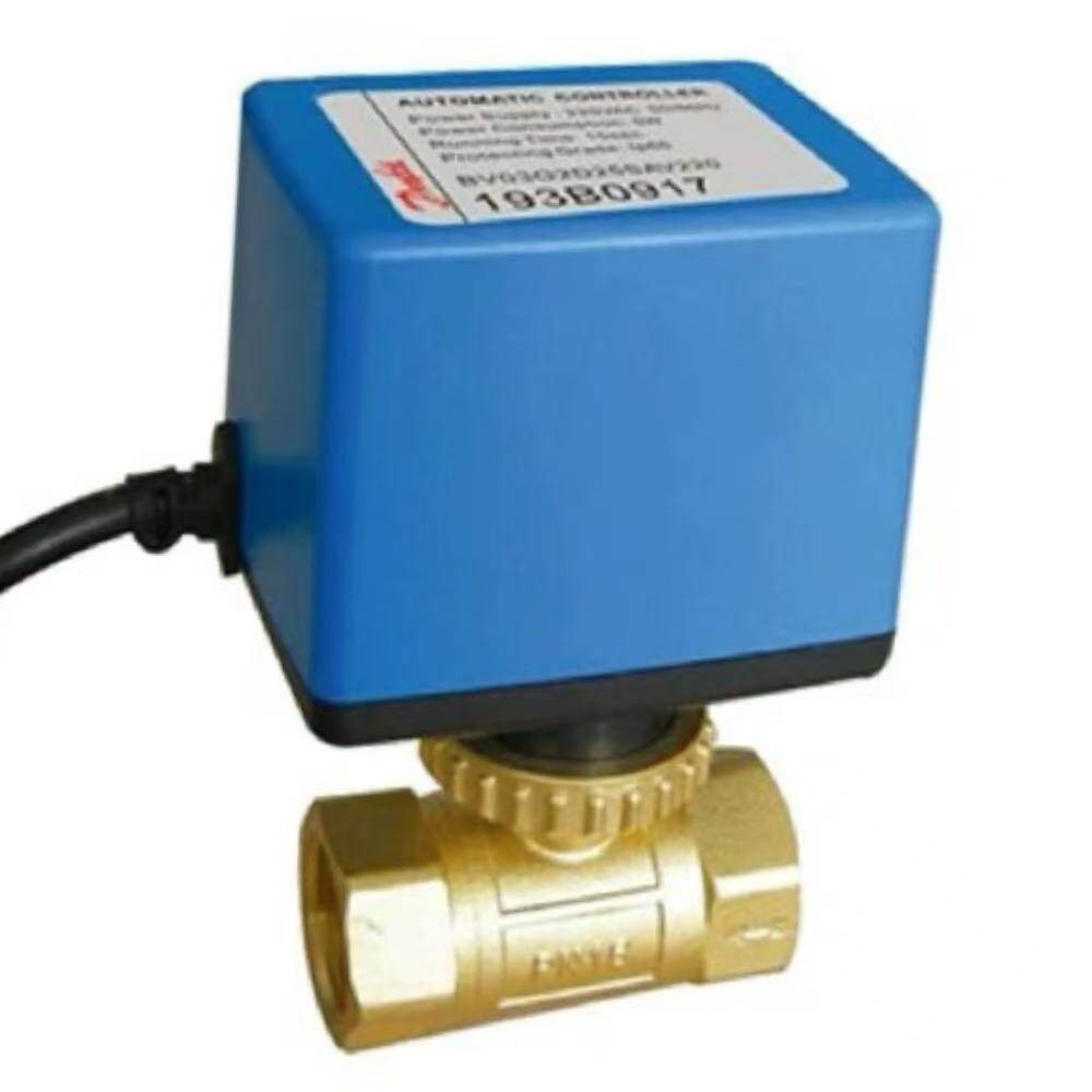 Two Wire Normally Closed Brass Electric Ball Valve, DN25, 1 in Nominal Diameter, DC 24 V, NPT Internal Thread