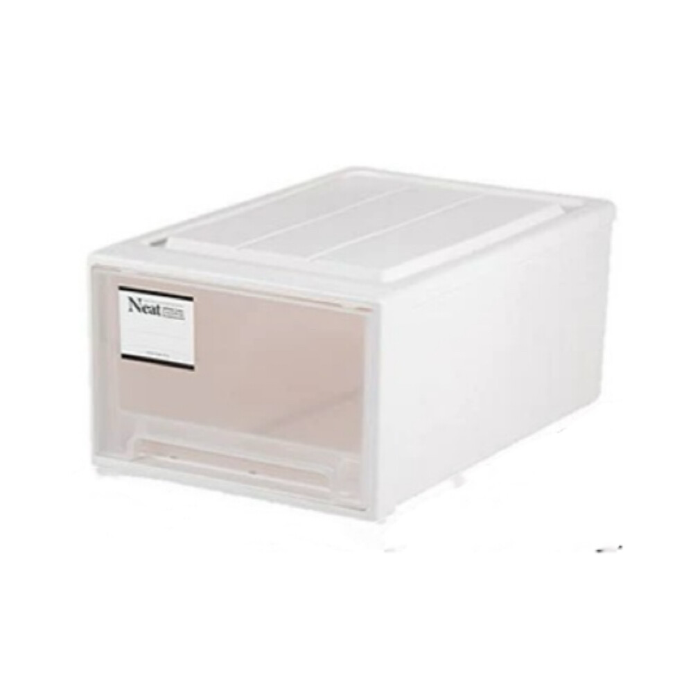 Drawer type storage box, RHB 002, white, length 14.57 inch, width 9.84 inch, height 5.51 inch