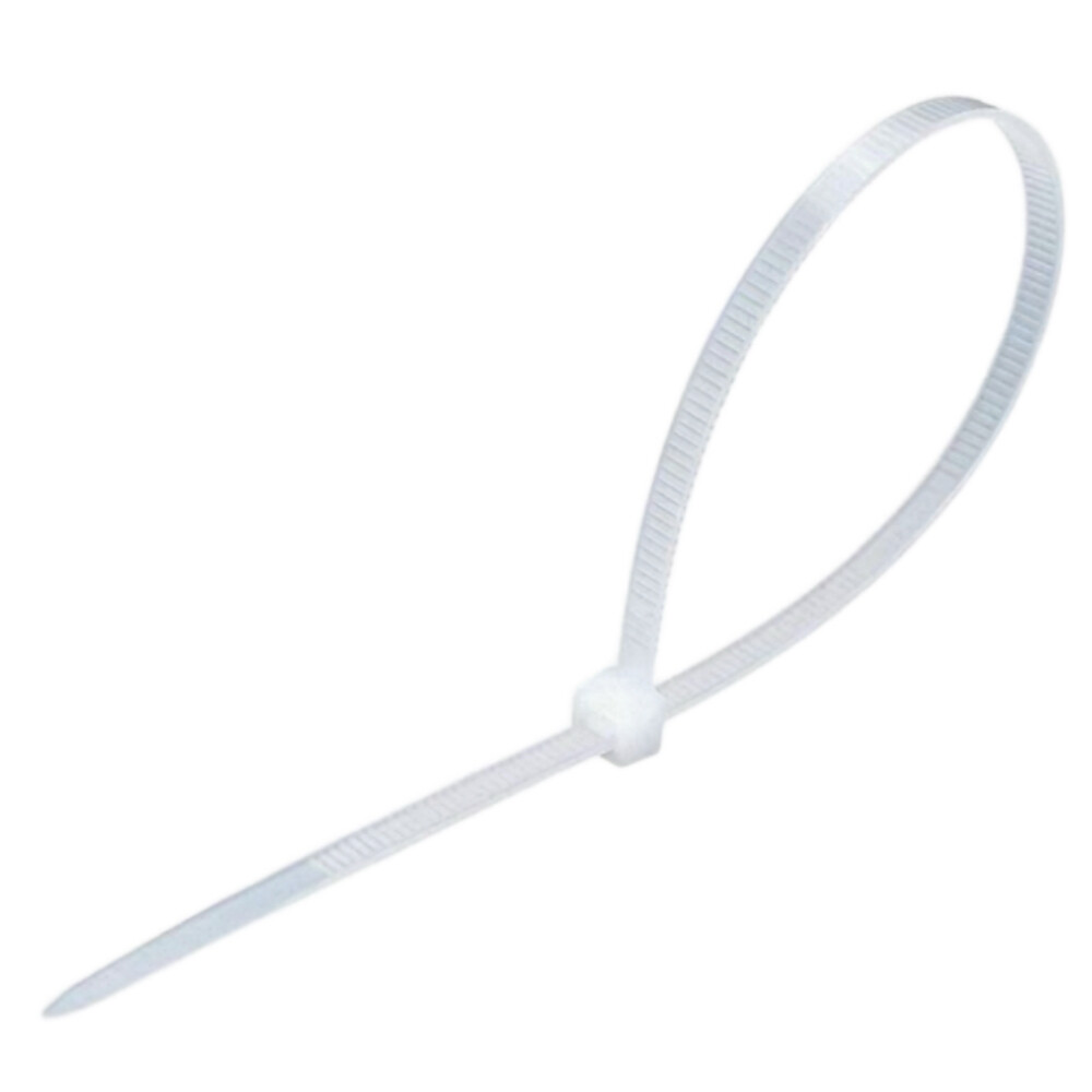 Stainless steel insert cable tie, white nylon, width 0.31 inch, length 9.45 inch, Pkg Qty 100