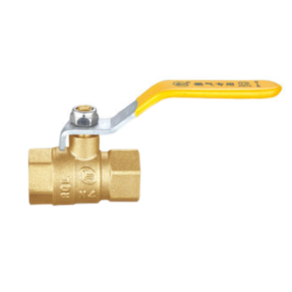 Brass Gas Ball Valve, DL 1150 one half inch, QR11F 16T DN15, 0.59 inch nominal diameter, 232 psi nominal pressure, internal thread, external thread