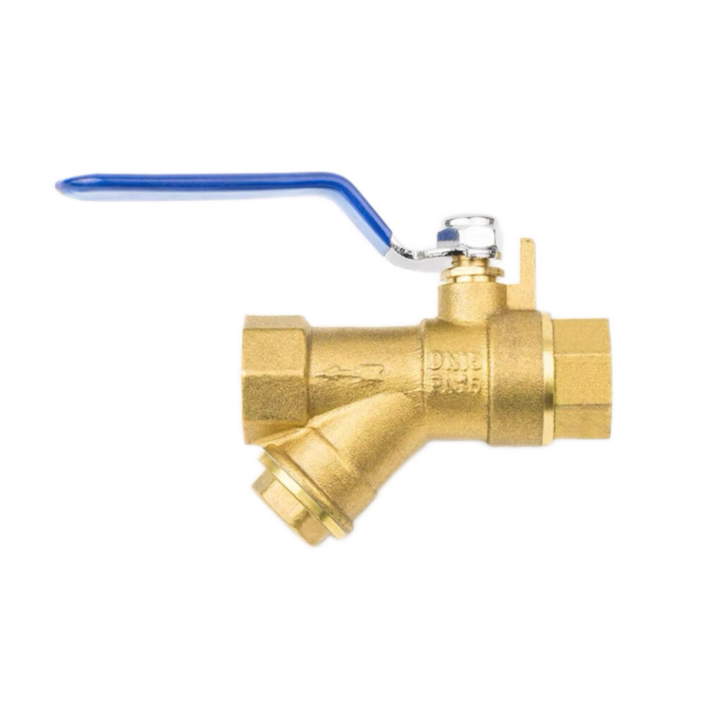 Brass Filter Ball Valve Switch, DN20, 0.79 inch nominal diameter, 232 psi nominal pressure
