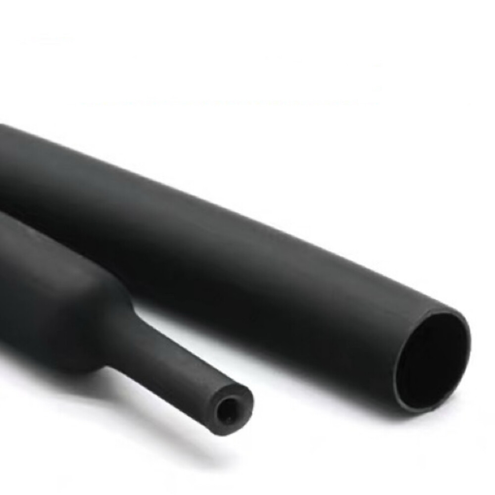 Heat shrink tubing, RSFR H 80, black, length 82.02 foot, shrink ratio two to one, voltage rating one kilovolt