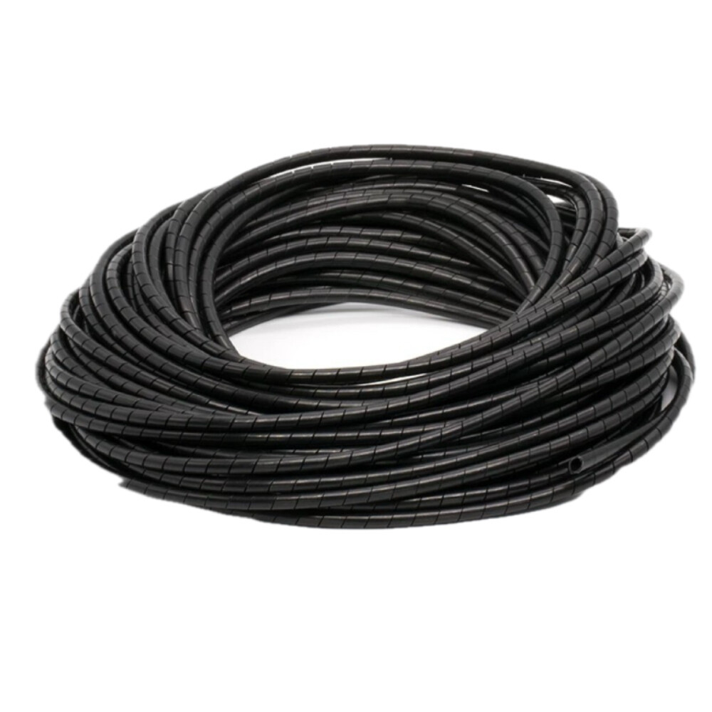 Cable management tube, outer diameter 0.79 inch, black, with clip