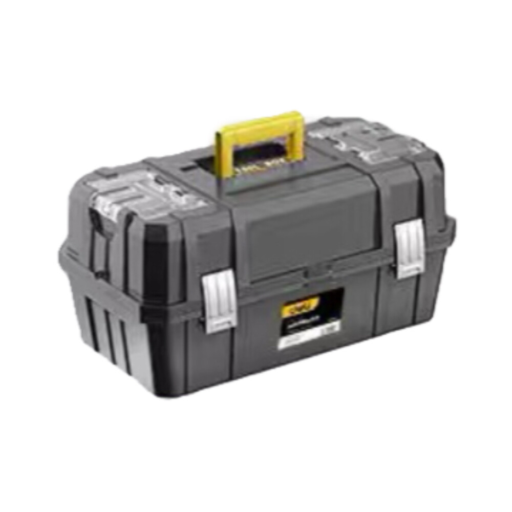 Three layer folding toolbox, 19 inch, large capacity storage case, portable, car use, electrician repair, multi functional hardware use