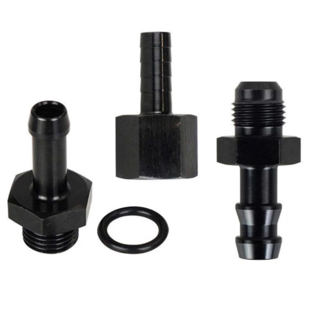 Automotive Fuel Pressure Regulator Adapter Fitting, 3 8 in AN6 by 3 8 in, 1.77 in Length, 0.71 in Hex Size