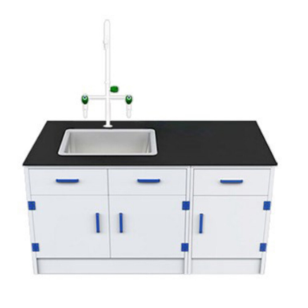 PP laboratory side table with sink, length 59.06 inch, width 29.53 inch, height 31.50 inch
