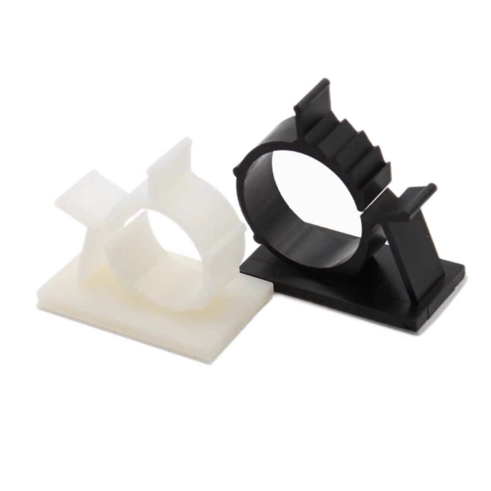 R type cable clip, size 0.91 inch, black, Pkg Qty 200