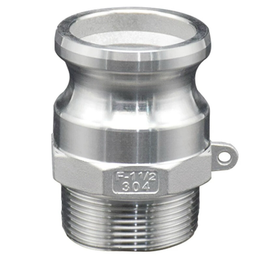 304 stainless steel quick coupling, type F, BSPT ZG one inch, DN25, male thread, PN1.6