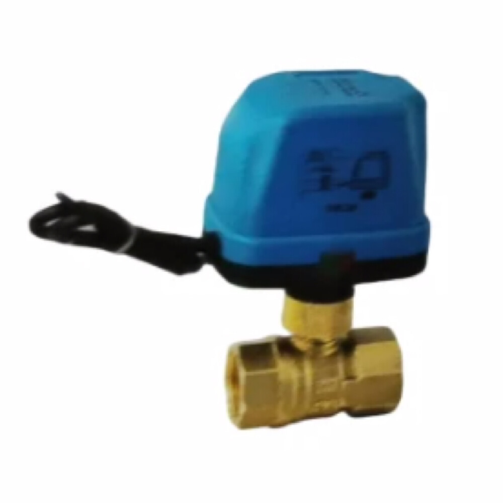 708 Series Brass Electric Ball Valve, DN20, 3 quarter inch, 0.79 inch nominal diameter, 232 psi nominal pressure, NPT internal thread, AC220V