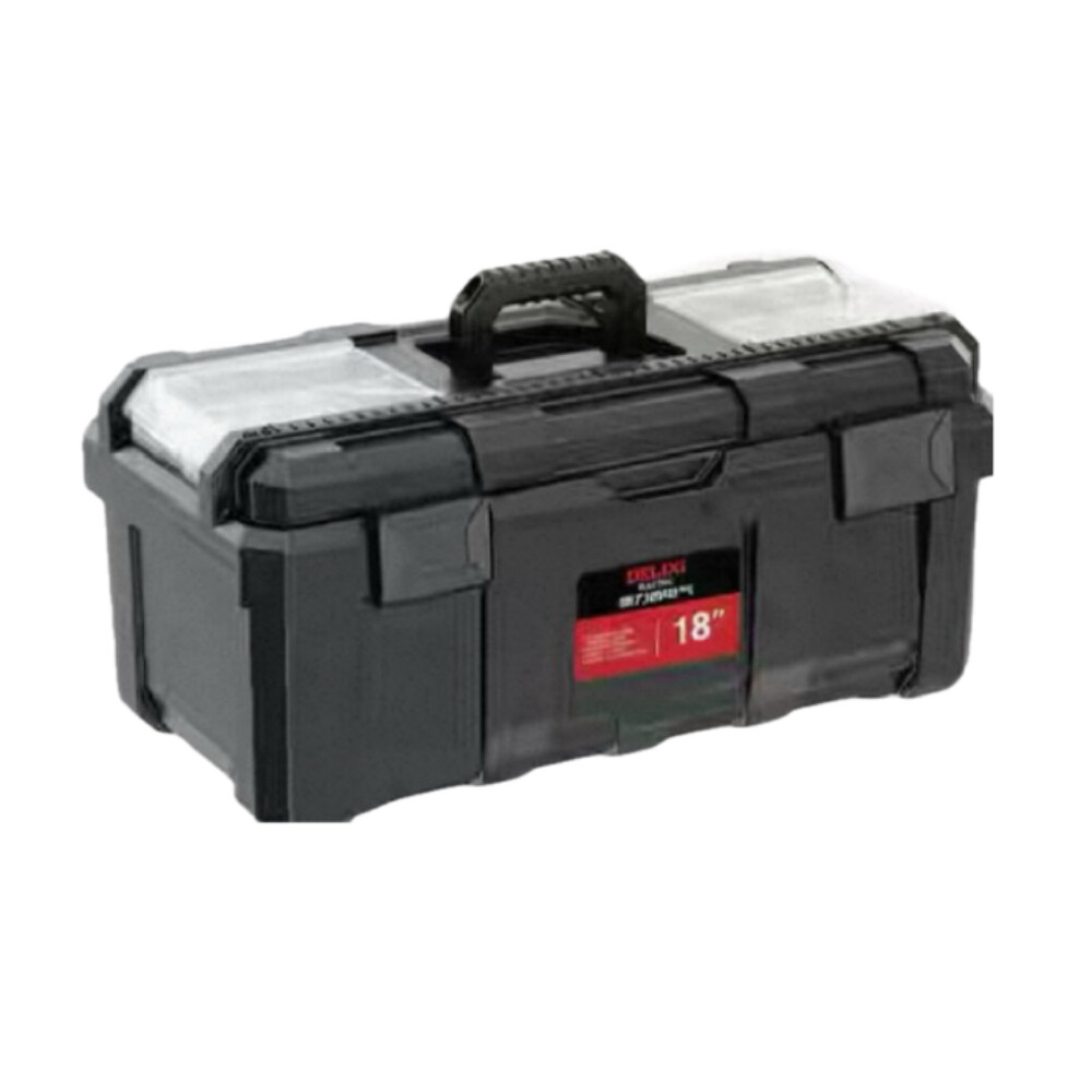 Reinforced plastic toolbox, HHT TB19, 19 inch, length 18.70 inch, width 9.65 inch, height 8.27 inch