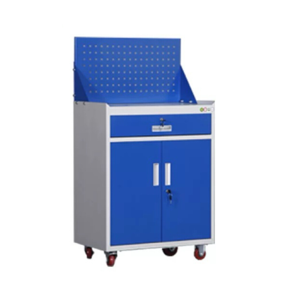 Heavy duty tool cart with one drawer and pegboard, TH218, length 24.80 inch, width 15.75 inch, height 47.24 inch, load capacity 220.46 pound