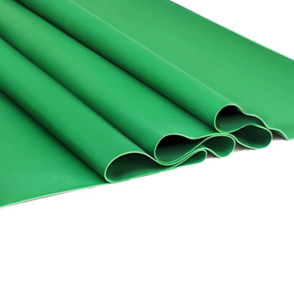 Flat rubber insulation mat, model 20RP06G, green, width 39.37 inch, length 393.70 inch, thickness 0.24 inch, test voltage 15000 volt