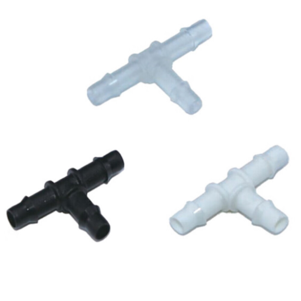 Plastic Straight Connector, 1 8 in NPT to 1 4 in Male Thread, PP Material, Barbed Hose Fitting
