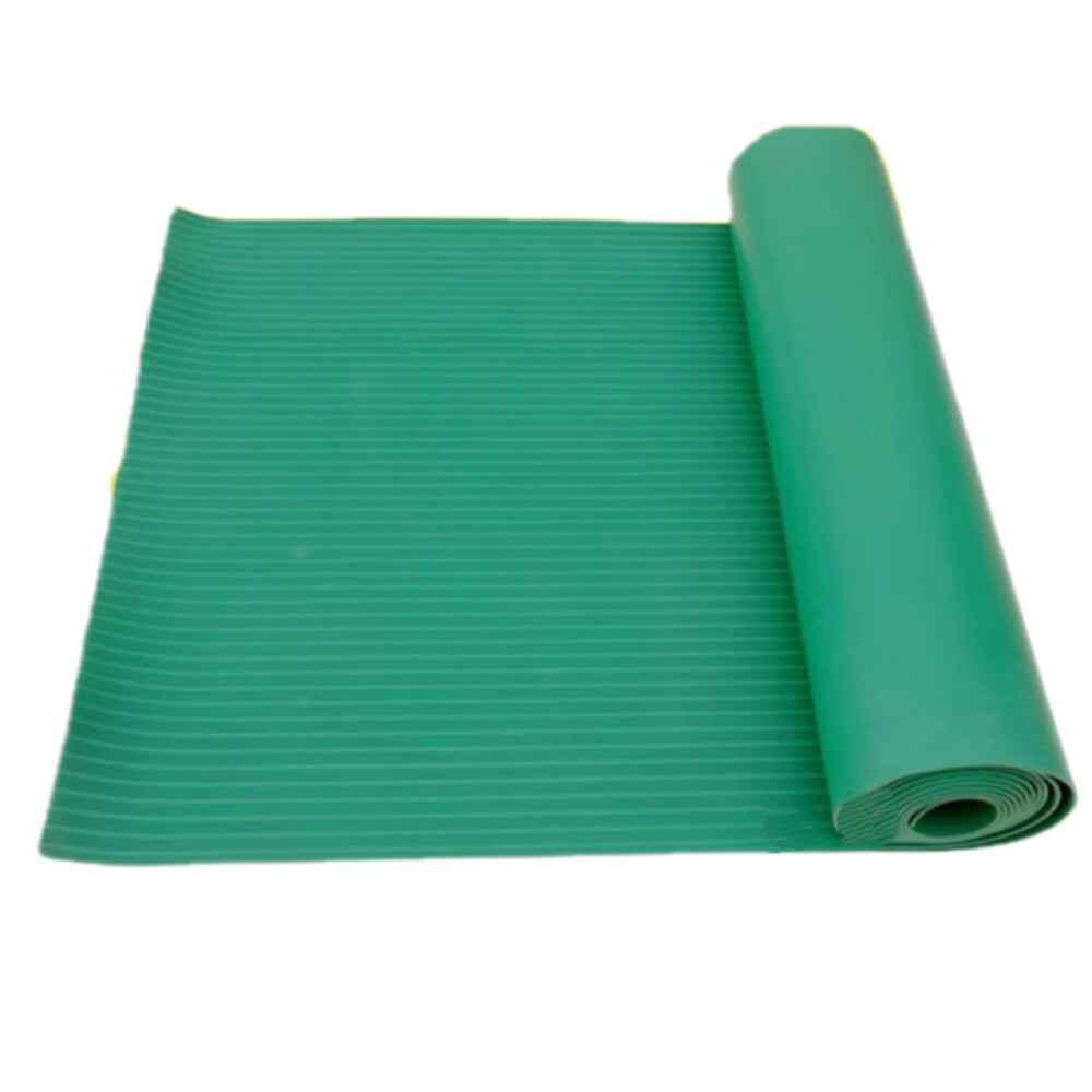 Fine striped rubber insulation mat, model 20RT12G, green, width 39.37 inch, length 39.37 inch, thickness 0.47 inch, test voltage 35000 volt, roll length customizable
