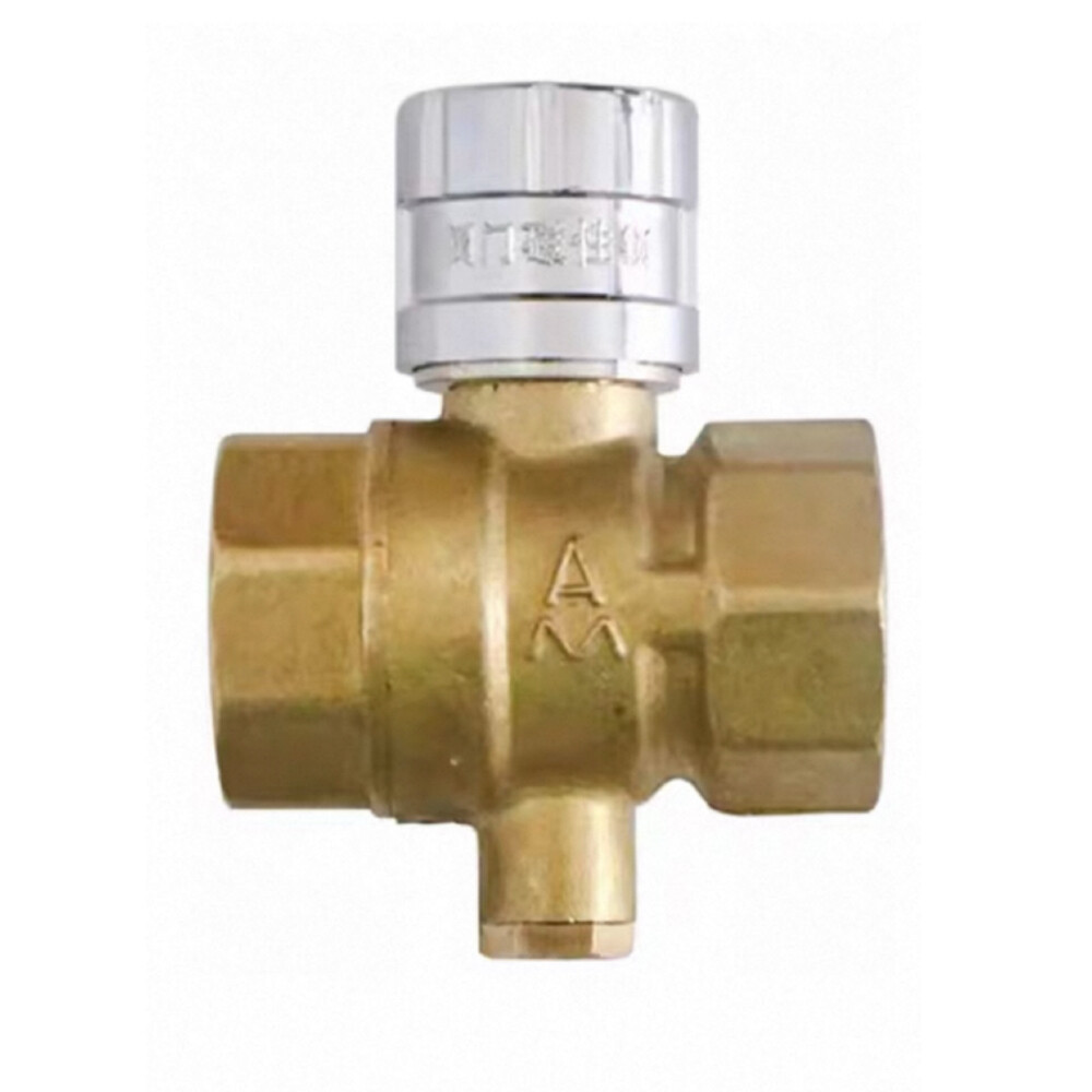 Brass Magnetic Lockable Temperature Measuring Ball Valve, DN40, 1.57 in Nominal Diameter, 16 bar Nominal Pressure, NPT Internal Thread