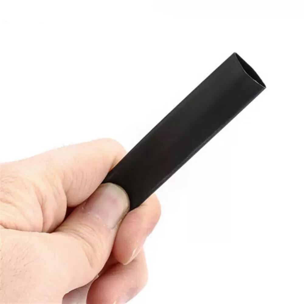 Heat shrink tubing, diameter 0.47 inch, shrink to 0.24 inch, black, length 16.40 foot, shrink ratio two to one