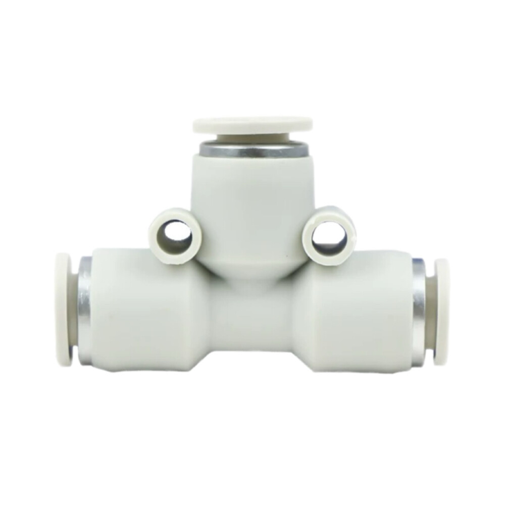 T Type Three Way Pneumatic Connector, APE Series, APE10, 0.39 in Hose to 0.39 in Hose to 0.39 in Hose