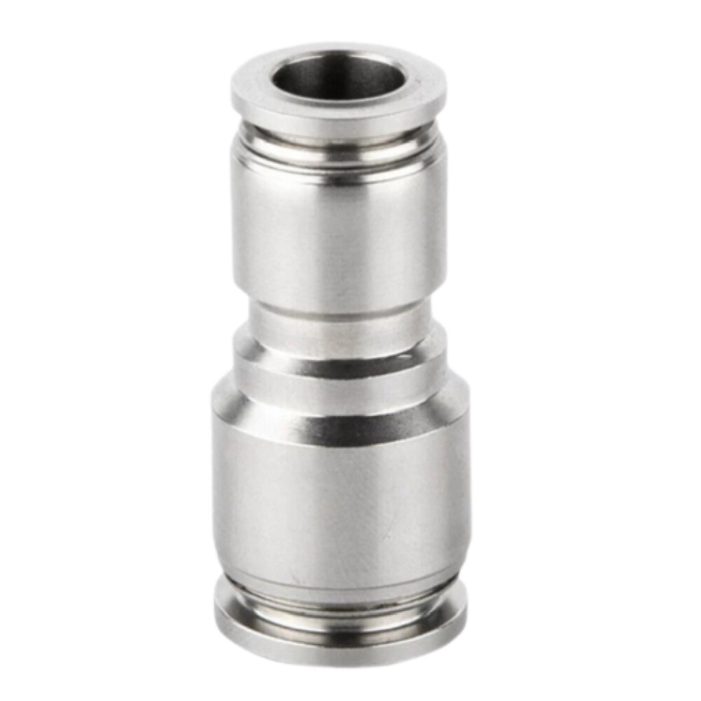 304 Stainless Steel Straight Reducer Quick Connector, BKC PG Type, BKC PG8 10, 0.31 in Hose to 0.39 in Hose