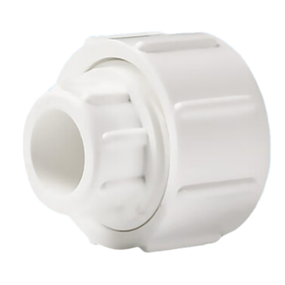 PVC Water Supply Union Fitting, 1 in Nominal Diameter, White
