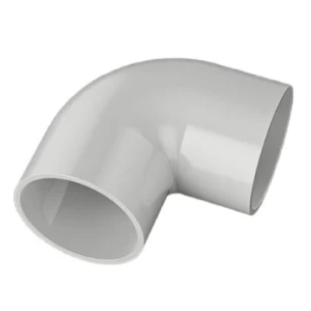 PVC Electrical Conduit Elbow, dn20, 0.79 in Nominal Diameter, White, Compatible with 0.79 in Pipe