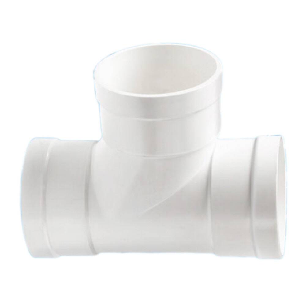 PVC Drainage Tee, 90 Degree, dn50, 2 in Nominal Diameter, White, Pkg Qty 5