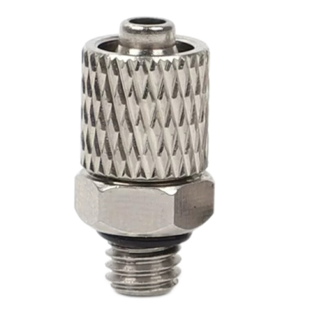 Full Copper Micro Quick Twist Connector, MKN PC Type, MKN PC4 M5, 0.16 in to 0.10 in Hose to M5 Male Thread