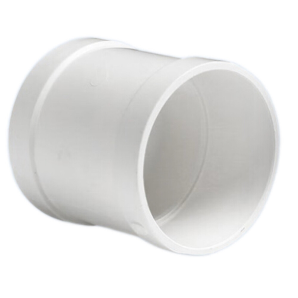 PVC Drainage Straight Coupling, dn110, 4.33 in Nominal Diameter, White