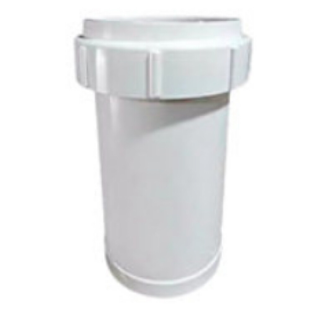 PVC U Drainage Threaded Expansion Joint, Extended Type, DN110, 4.33 in Nominal Diameter, Compatible with 4.33 in Pipe, White