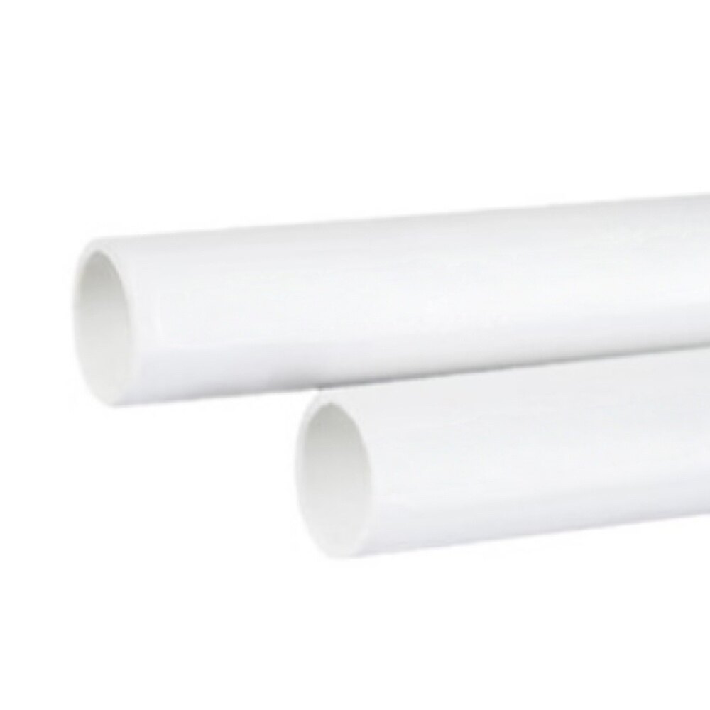 PVC U Water Supply Straight Pipe, dn20, 0.79 in Nominal Diameter, 6.56 ft Length, White, Includes Fittings, Pkg Qty 5