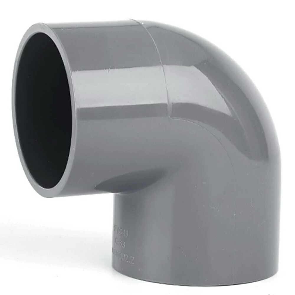 PVC Water Supply Elbow, 90 Degree, 0.79 in Nominal Diameter, Gray