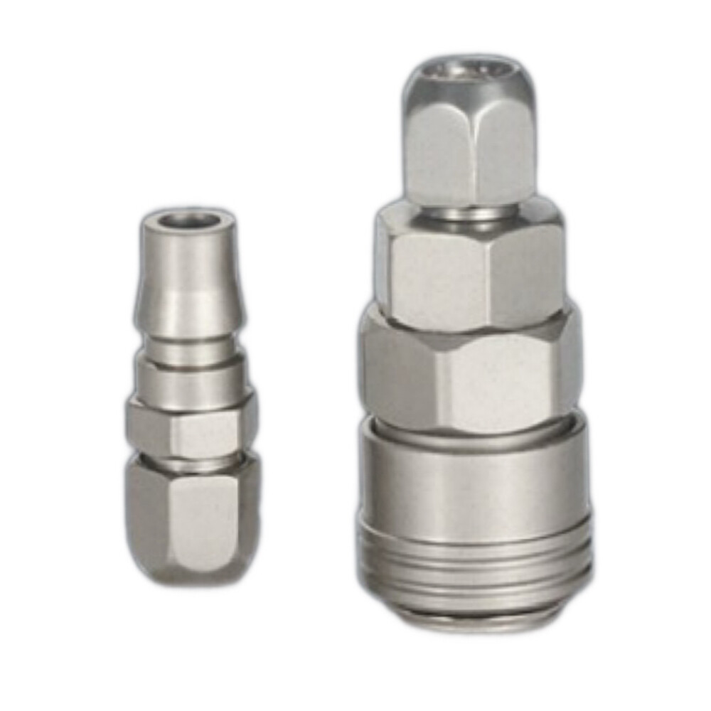 Carbon Steel C Type Quick Connector Set, SP PP30, 0.39 in to 0.26 in Hose, Includes One Male and One Female