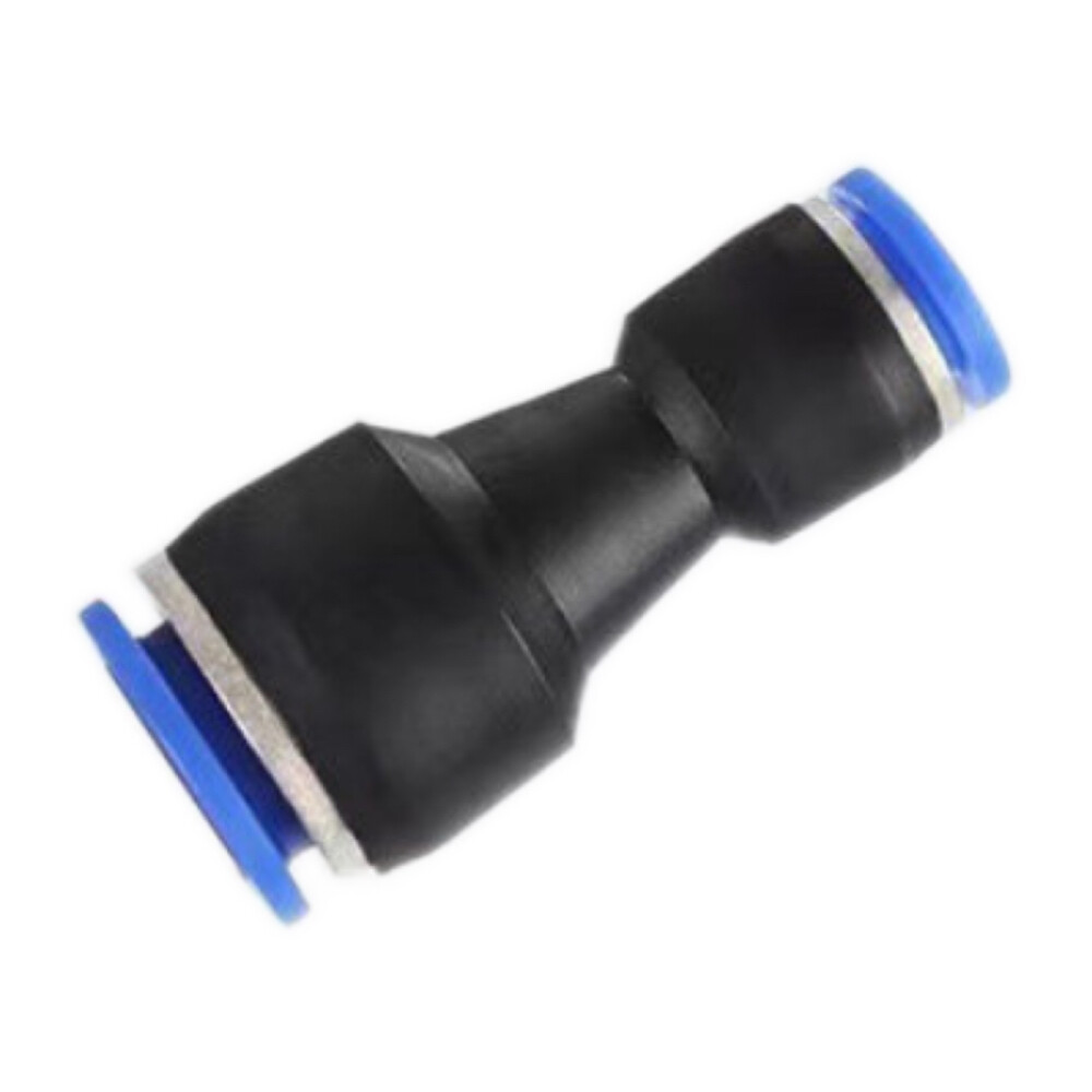 Pneumatic Straight Reducer Connector, PG 10 8, 0.39 in Hose to 0.31 in Hose
