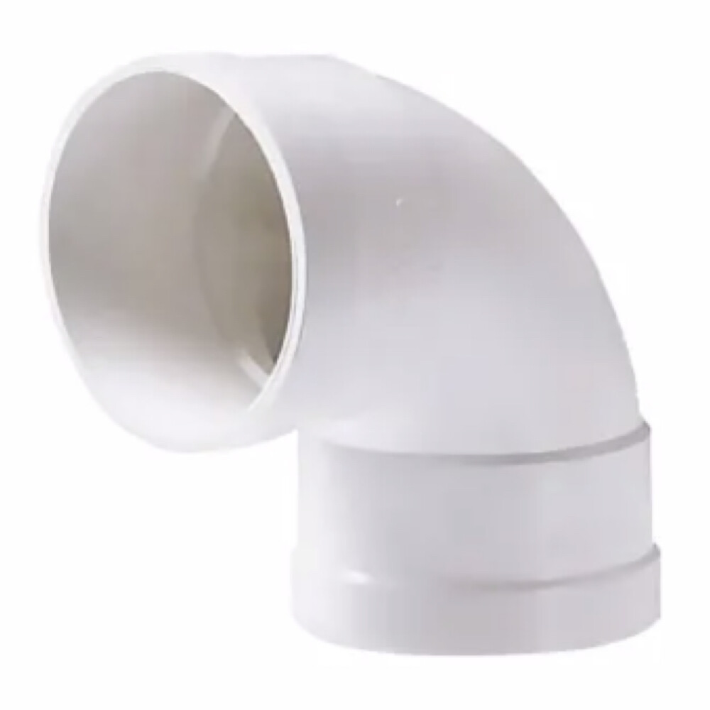 PVC Drainage Elbow, 90 Degree, DE75, 3 in Nominal Diameter, White