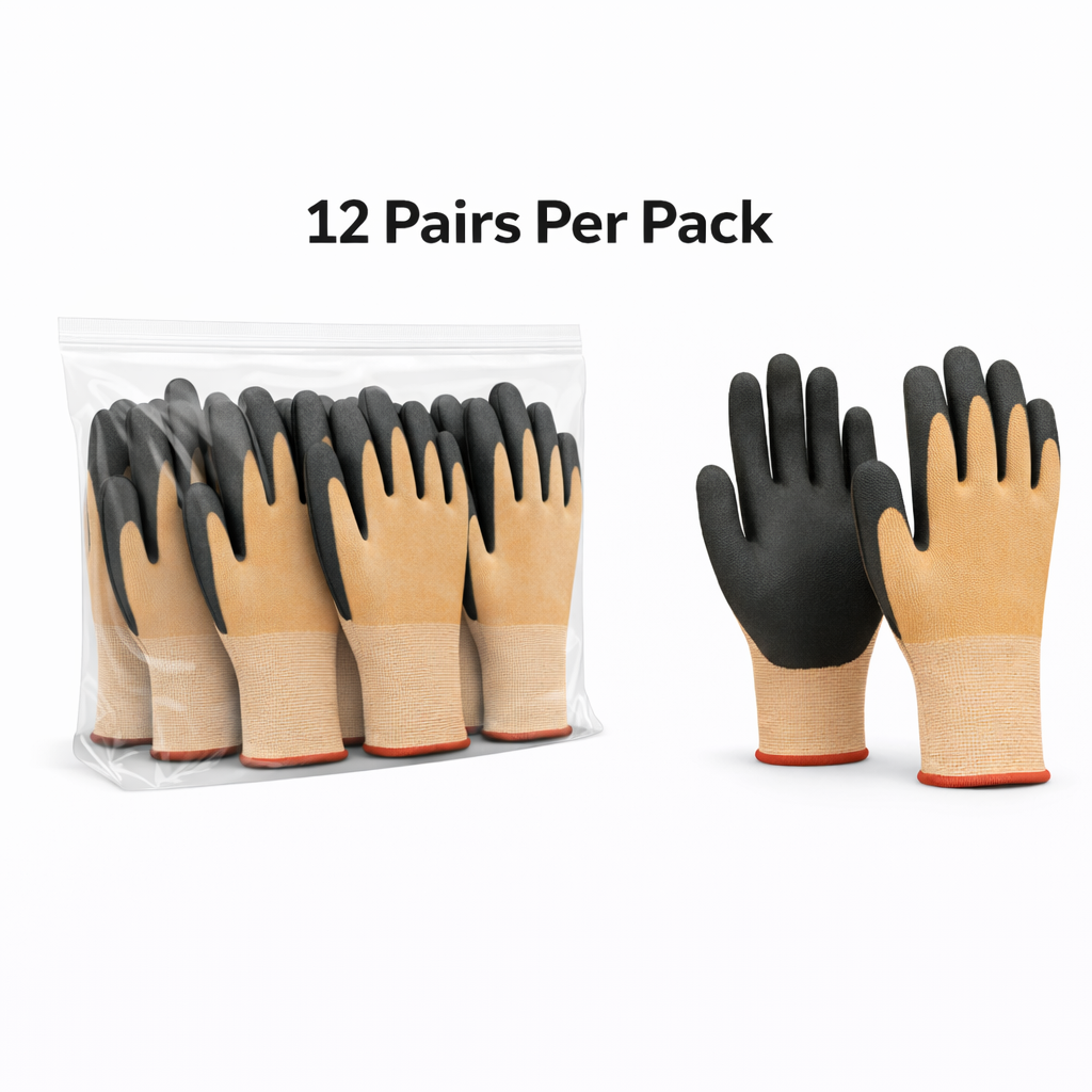 Knit Cut Resistant Work Gloves, Nitrile Coated, HPPE, A5 Cut Level, 18ga, Green, Pkg Qty 12