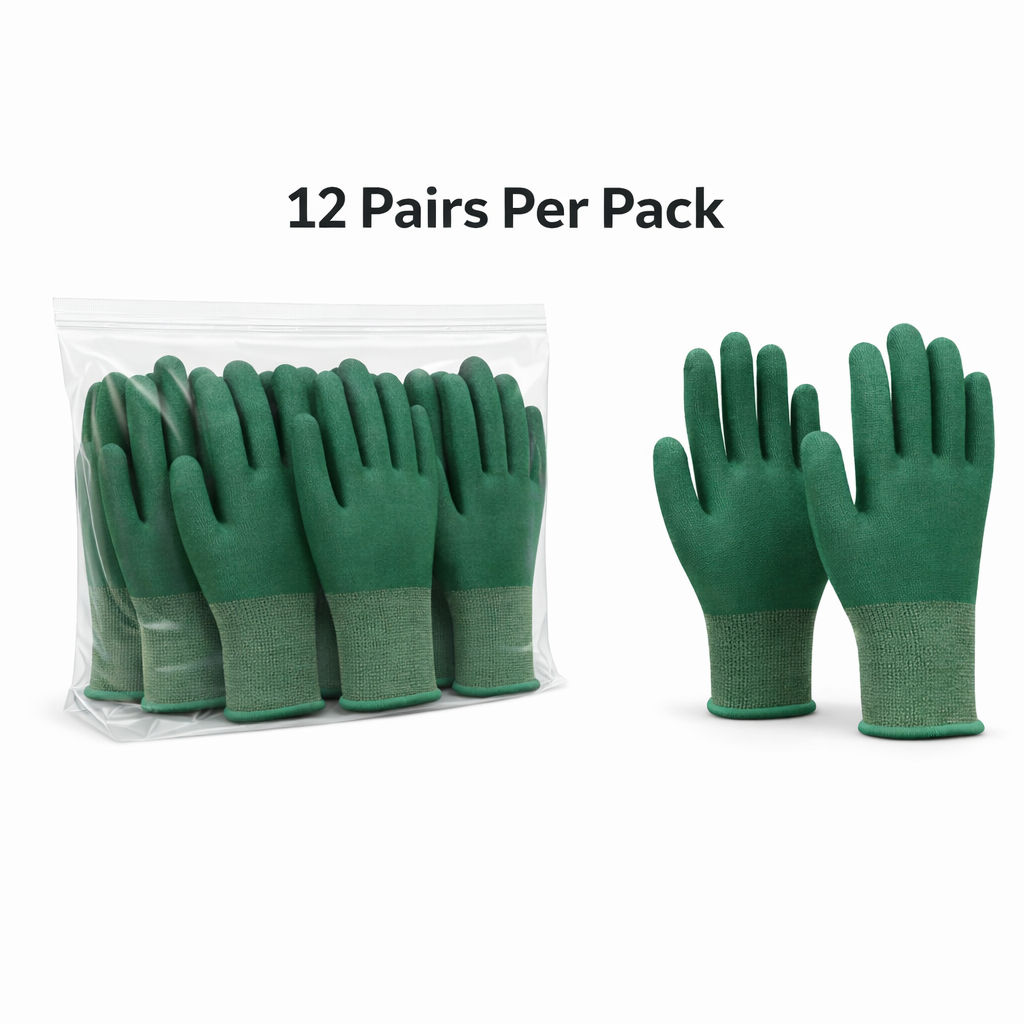 Knit Cut Resistant Work Gloves, HPPE, A3 Cut Level, 18ga, Green, Pkg Qty 12