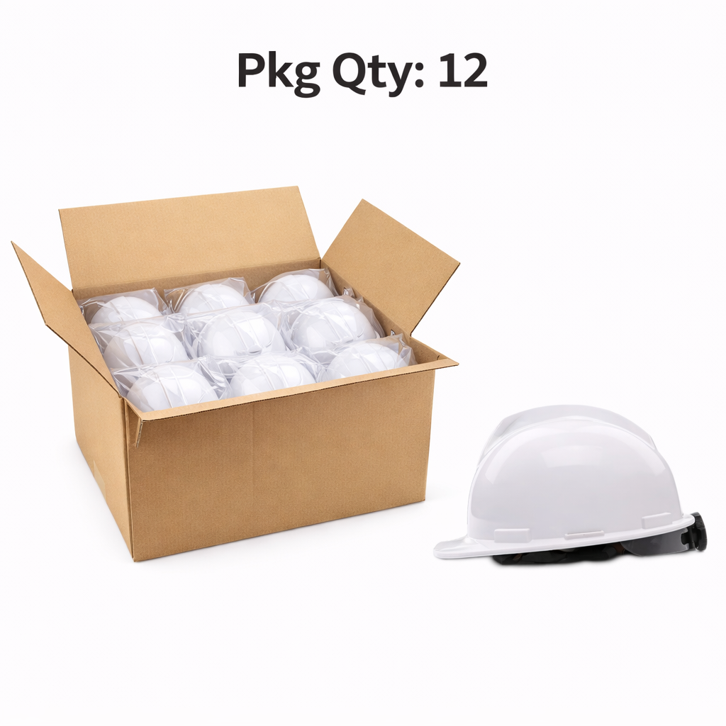 ABS Safety Helmet, 2200V Insulated Hard Hat with Ratchet Adjustment, Impact Resistant V Type Construction Helmet for Industrial, Electrical and Construction Work, Pkg Qty 12