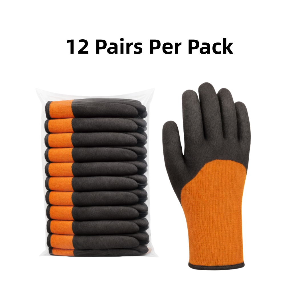 Knit Cut Resistant Work Gloves, Nitrile Coated, Acrylic, A3 Cut Level, 10ga, Orange, Pkg Qty 12