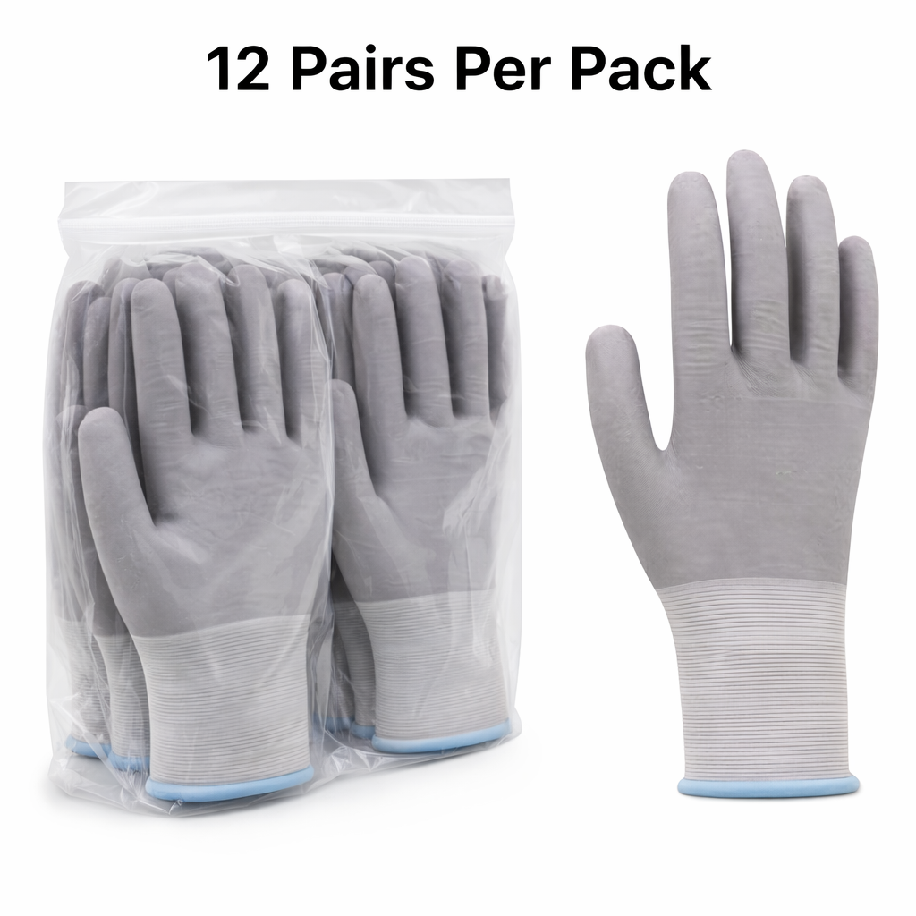 Knit Cut Resistant Work Gloves, Uncoated, HPPE, A4 Cut Level, 21ga, Gray, Pkg Qty 12