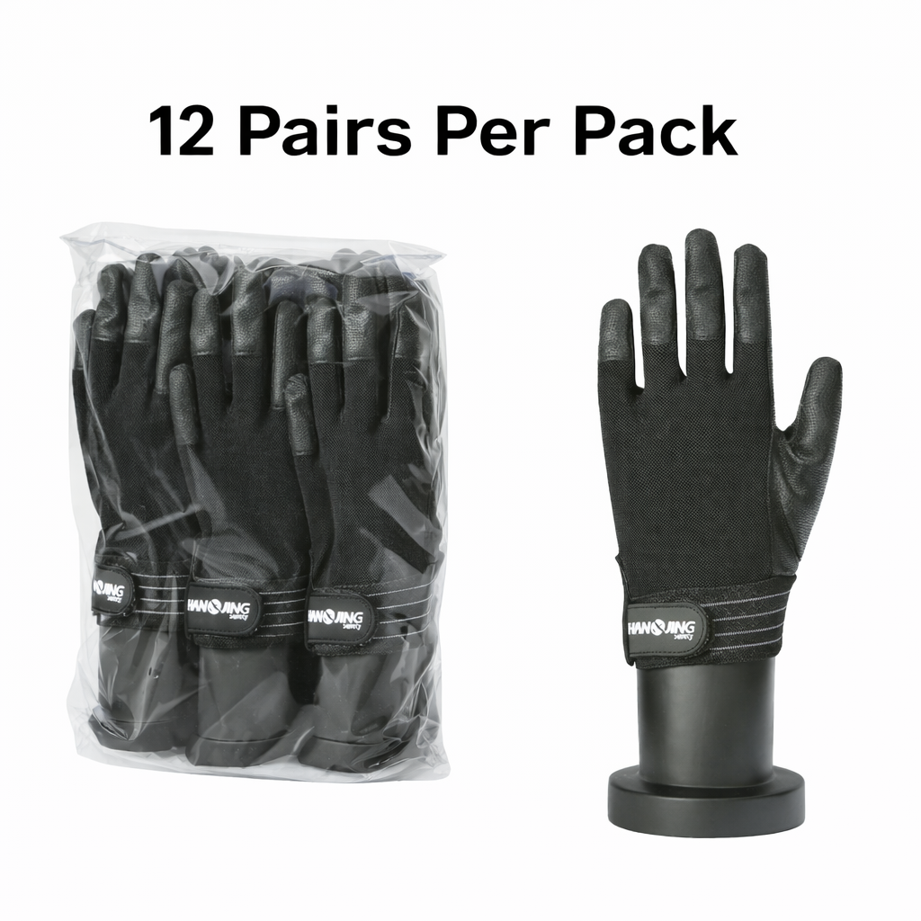 Electrical Insulating Gloves, 400 V AC Low Voltage, 8.9 in Length, Black, Pkg Qty 12