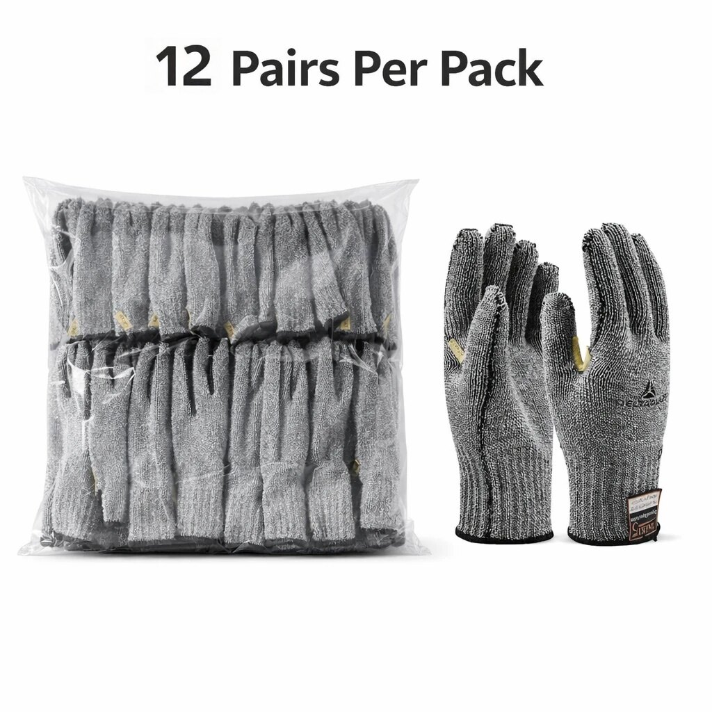 Knit Cut Resistant Work Gloves, Uncoated, 13ga, ECONOCUT®, A3 Cut Level, Gray, Pkg Qty 12