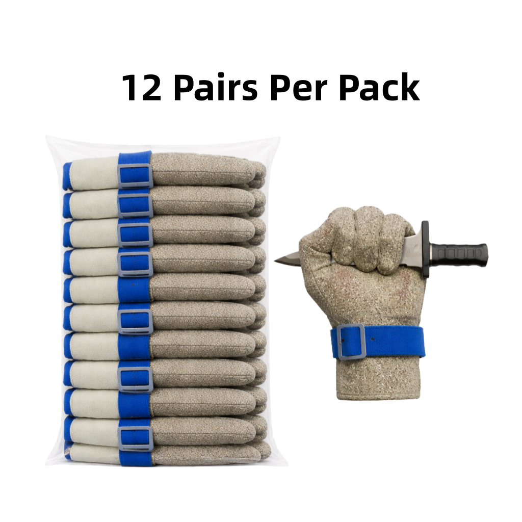 Knit Cut Resistant Work Gloves, Uncoated, 304 Stainless Steel, A5 Cut Level, 7ga, Gray, One Size, Pkg Qty 12