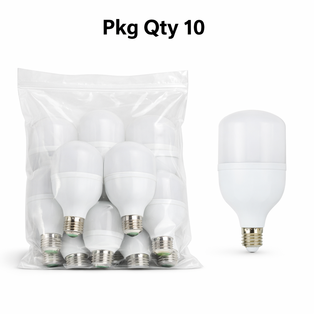 Energy Efficient LED Bulb, 50W with Aluminum Heat Sink, Plastic Housing, Ideal for Commercial & Industrial Lighting, Pkg Qty 10