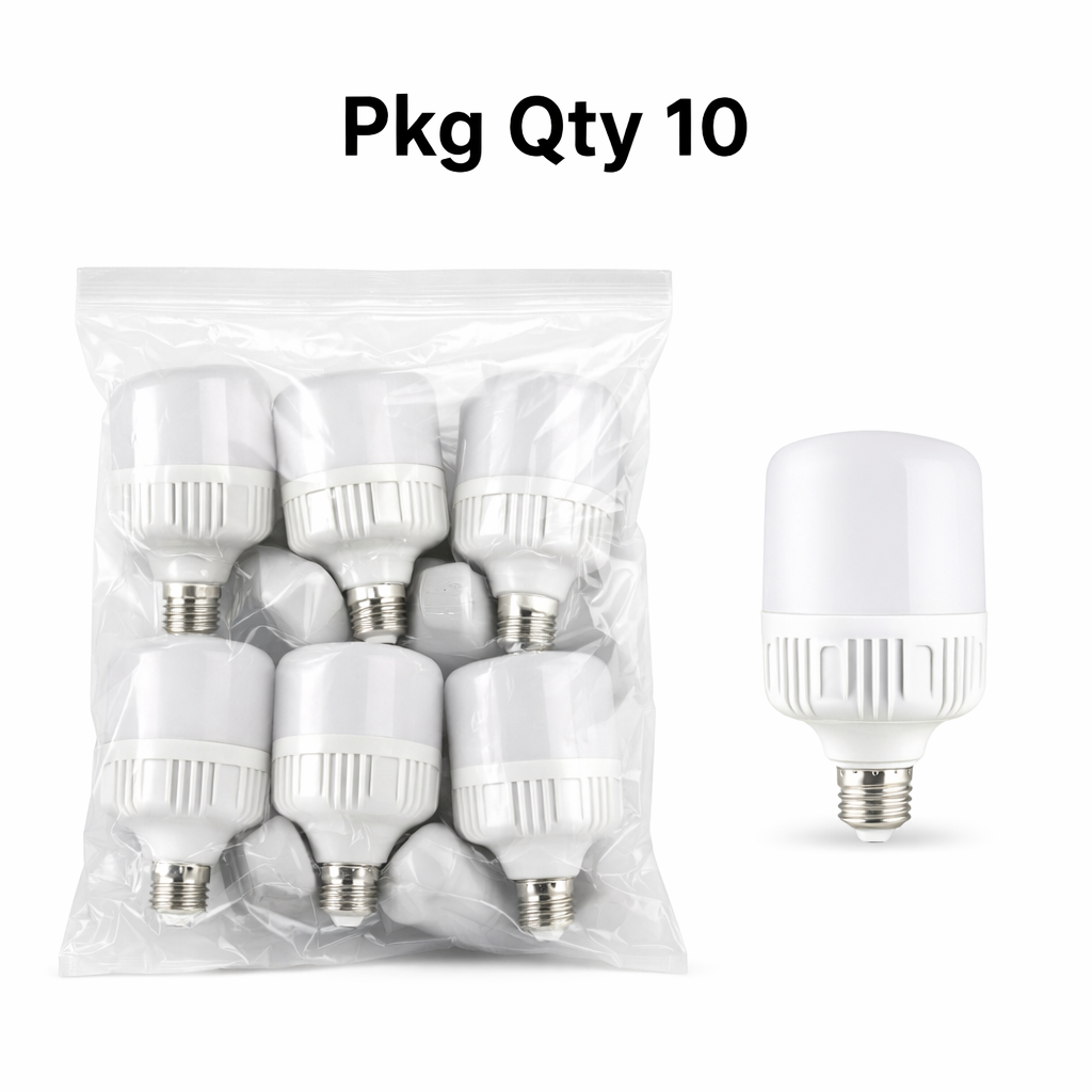 LED Light Bulb, Plastic Construction, 60W Power Rating, Pkg Qty 10