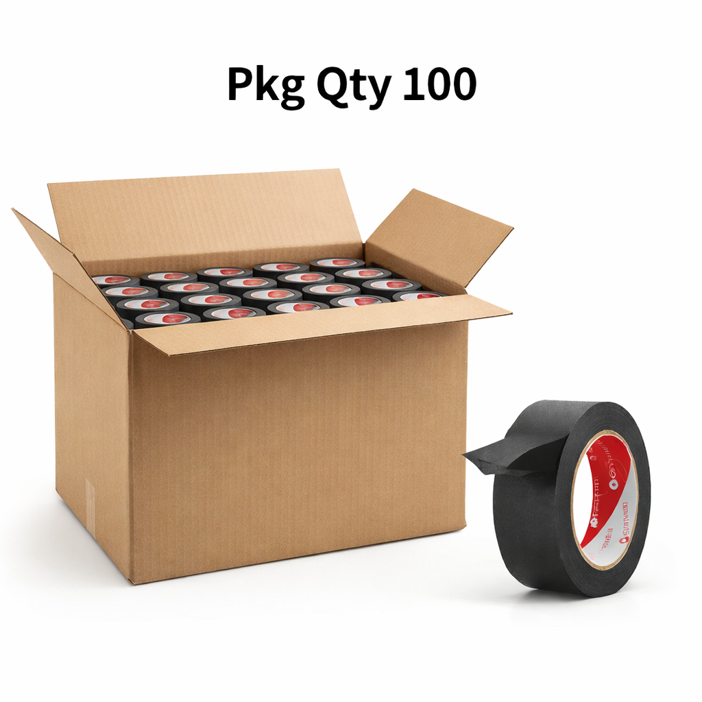 Masking Tape, Crepe Paper with Rubber Adhesive, General Masking Performance, Pkg Qty 100